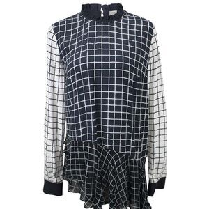 Preen line asymmetrical print blouse small